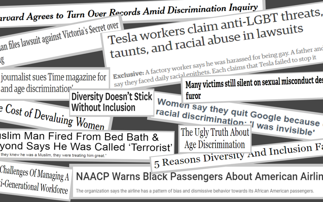 Diversity and Inclusion Infographic Image - Different news headlines around diversity and inclusion